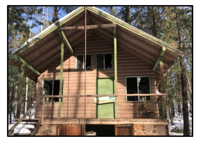 Cabin at Hawley Lake showing age and need for remediation 