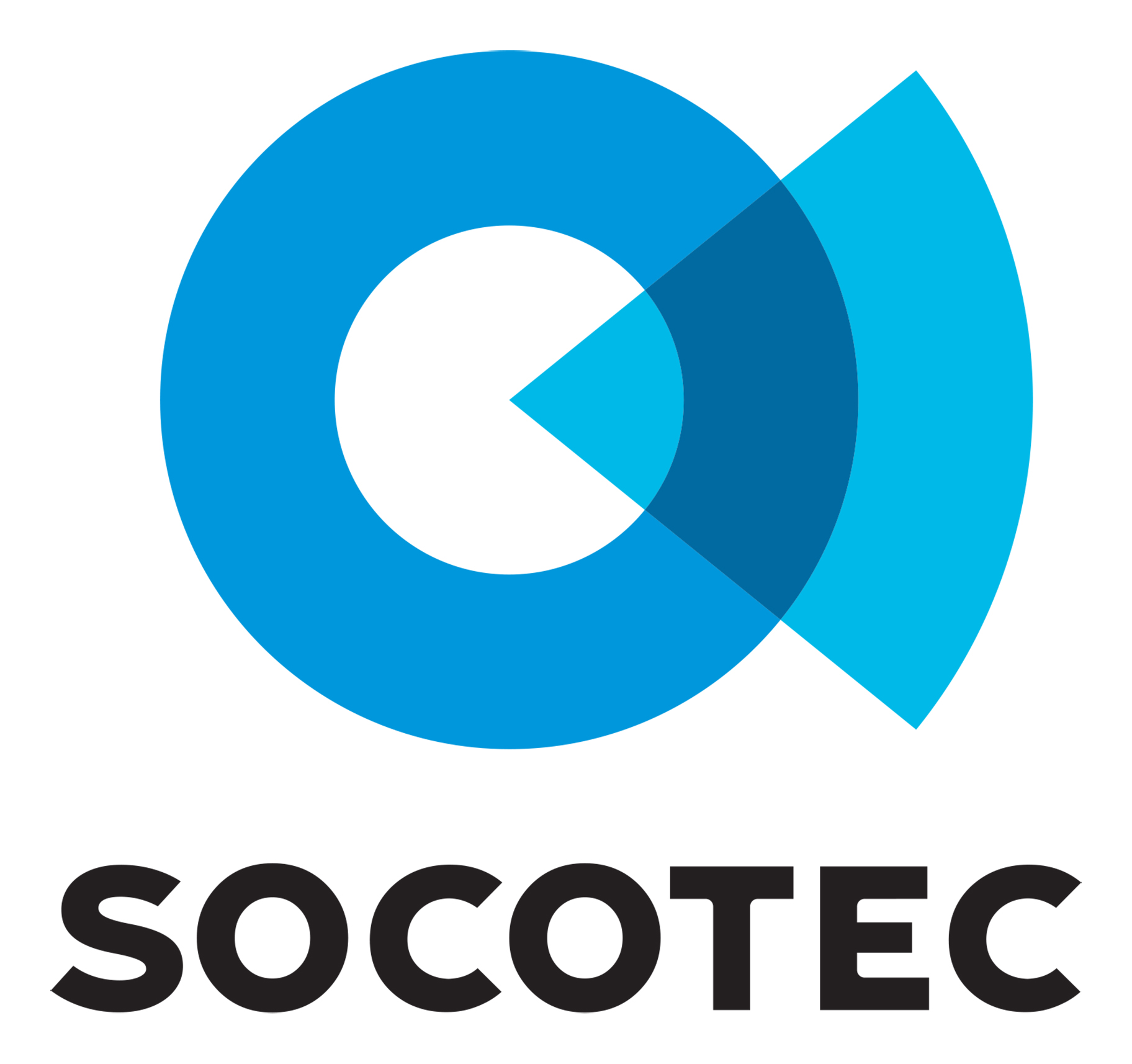 SOCOTEC company logo featuring a blue abstract geometric icon above the name "SOCOTEC" in bold black text.